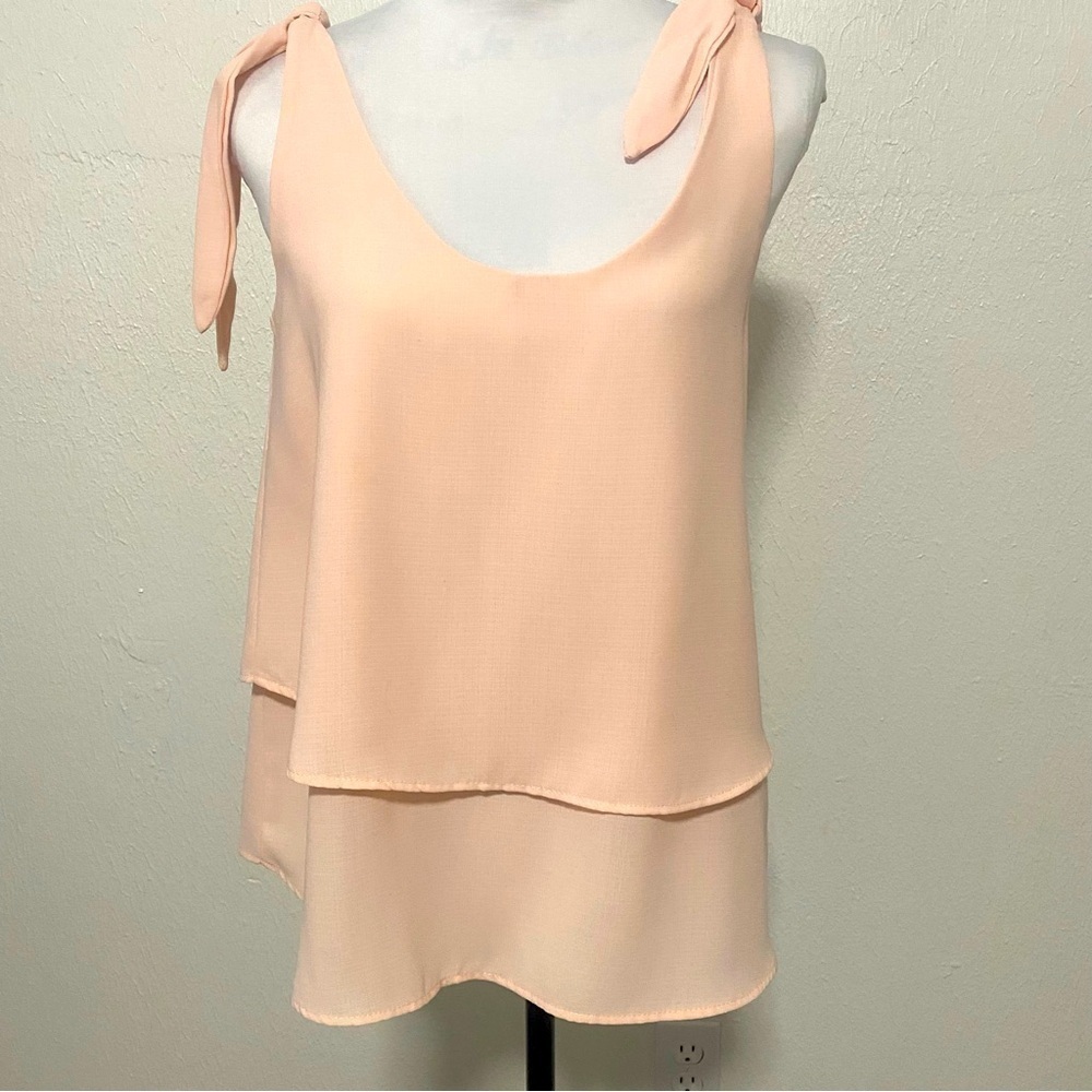 Anthropologie En Elle Women’s Blush Pink Sleeveless Top Small Made in USA